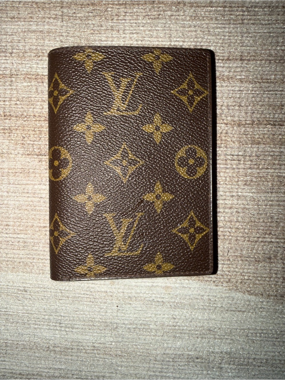 Louis Vuitton Monogram Canvas Card / Key / Passport Holder in Brown and Gold